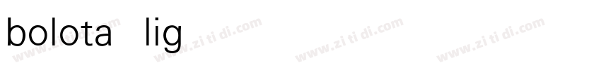 bolota light字体转换